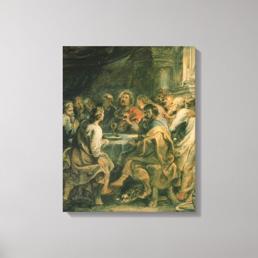 最後の晩餐c.1630-31 キャンバスプリント (正面)