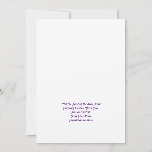 最後の最初の時ではない 招待状 (裏面)