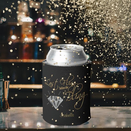 最後の最後の飛びきらきら光る込み – 金ゴールド 缶クーラー