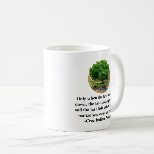 最後の木が切り倒された時のみ…........ コーヒーマグカップ (正面右)