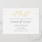 最後の水平結婚で 箔招待状 (正面)