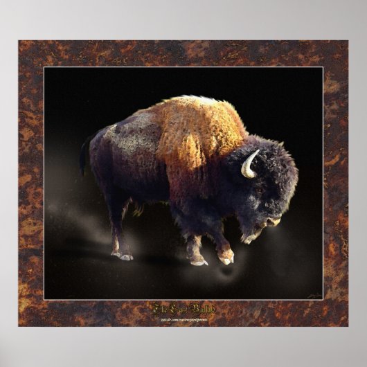 最後の水牛の野生動物の歴史のファインアートポスター ポスター (正面)