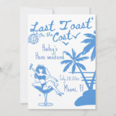 最後の沿岸の乾杯独身最後の夜の招待状よ 招待状 (正面)
