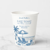 最後の沿岸の乾杯 ビーチ バチェロレッテパーティー 紙コップ (正面)