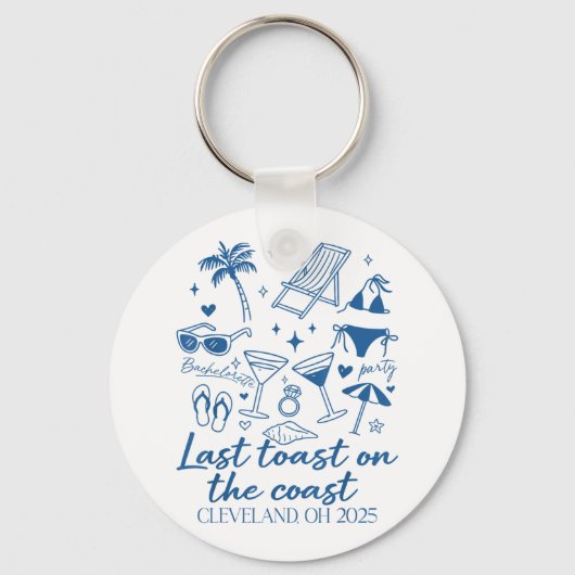 最後の沿岸独身最後の海パーティB キーホルダー (正面)