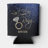 最後の浮動の前のリングや輪バチェロレッテ青 缶クーラー (正面)