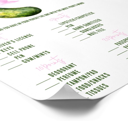 最後の漬物お前の財布には何が入ってる?ブライダルゲーム ポスター (角)