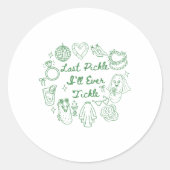 最後の漬物Ill Ever Tickle おもしろい Pickle Buurore ラウンドシール (正面)
