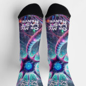 「最後の神経で」科学ユーモアのある生物学 ソックス (上部)