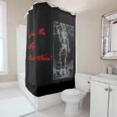 最後の神経 – ハロウィーンスケルトン シャワーカーテン (インサイチュ)