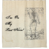 最後の神経 – ハロウィーンスケルトン シャワーカーテン (正面)