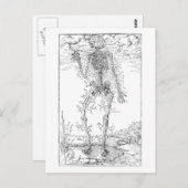 最後の神経 – ハロウィーンスケルトン ポストカード (正面/裏面)