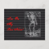 最後の神経 – ハロウィーンスケルトン ポストカード (正面)