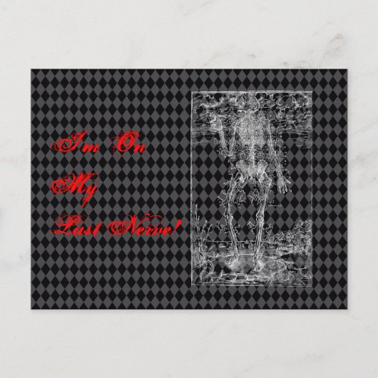 最後の神経 – ハロウィーンスケルトン ポストカード (正面)