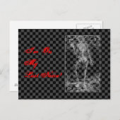 最後の神経 – ハロウィーンスケルトン ポストカード (正面/裏面)