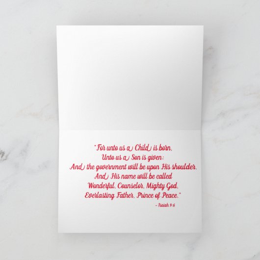 最後の福音クリスマスカード シーズンカード (内部)