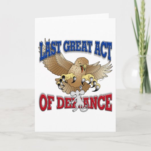 最後の素晴らし反抗 カード (正面)