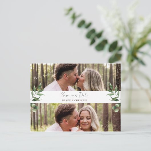 最後の結婚式で2枚の写真ポストカードを保存 ポストカード (スタンド正面)