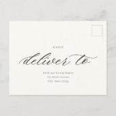 最後の結婚式RSVP返信応答カード ポストカード (裏面)