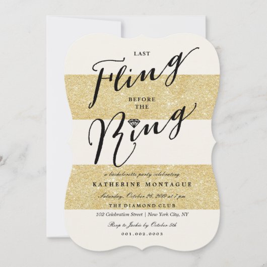 最後の興行前のリングや輪シックバチェロレッテ 招待状 (正面)