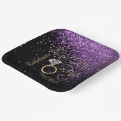 最後の興行前のリングや輪バチェロレッテ紫 ペーパープレート (傾斜あり)