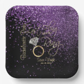 最後の興行前のリングや輪バチェロレッテ紫 ペーパープレート (正面)