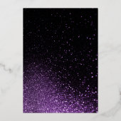 最後の興行前のリングや輪バチェロレッテ紫 箔招待状 (裏面)