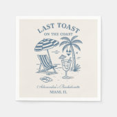 最後の航海のトーストバチェロレッテ週末 スタンダードカクテルナプキン (正面)