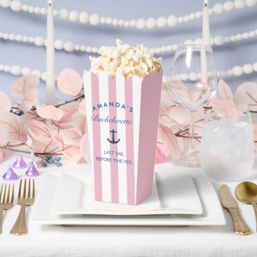 最後の航海 ヴェイルの前の花嫁 道具箱 ポップコーン フェイバーボックス (ウェディング)