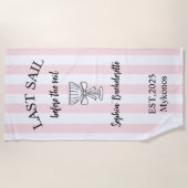 最後の航海 ヴェールの前のタオル | 海事 ビーチタオル (正面)