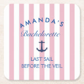 最後の航海 ヴェールの前の バチェロレッテコースター スクエアペーパーコースター (正面)