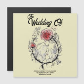 最後の花弁秋結婚の マグネット招待状 (正面/裏面)