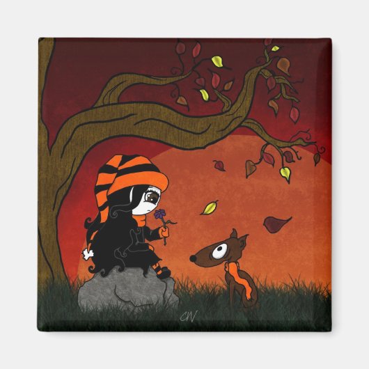 「最後の花」の磁石 マグネット (正面)