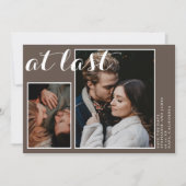 最後の茶色で2枚の写真をカスタマイズ セーブザデート (正面)