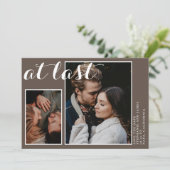 最後の茶色で2枚の写真をカスタマイズ セーブザデート (スタンド正面)