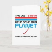 最後の藁、気候変動 カード (黄色い花)