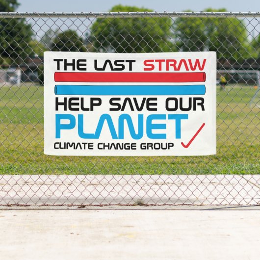 最後の藁、気候変動 横断幕 (インサイチュ)