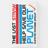 最後の藁、気候変動 横断幕 (縦)