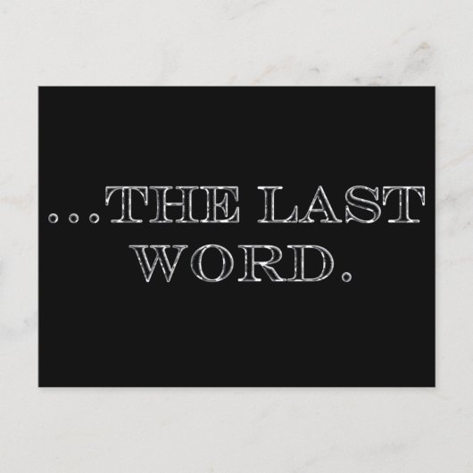 最後の言葉 ポストカード (正面)