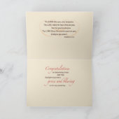 最後の誓い修道女レッドキャンドルおめでとう カード (内部)