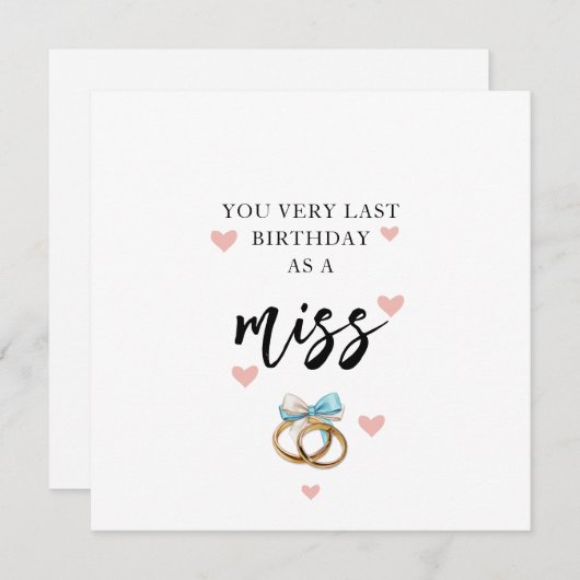 最後の誕生日をカー恋しく思ドとして シーズンカード (正面/裏面)