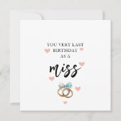 最後の誕生日をカー恋しく思ドとして シーズンカード (正面)