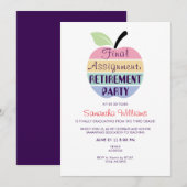 最後の課題アップル先生引退パーティー 招待状 (正面/裏面)