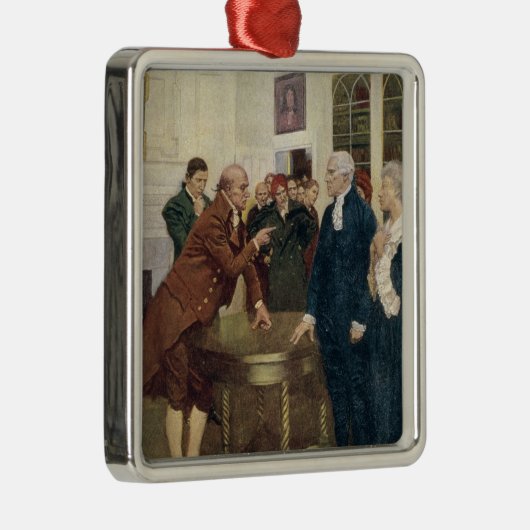 最後の通告を提供している愛国者の委員会 メタルオーナメント (右)