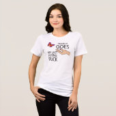 最後の飛行だ糞ったれ面白Tシャツ トライブレンドＴシャツ (正面全面)