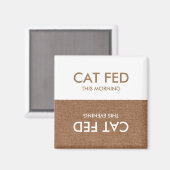 最後の食べ物を与え猫...夕べ&モーニングリマインダーマグネット マグネット (正面/裏面)