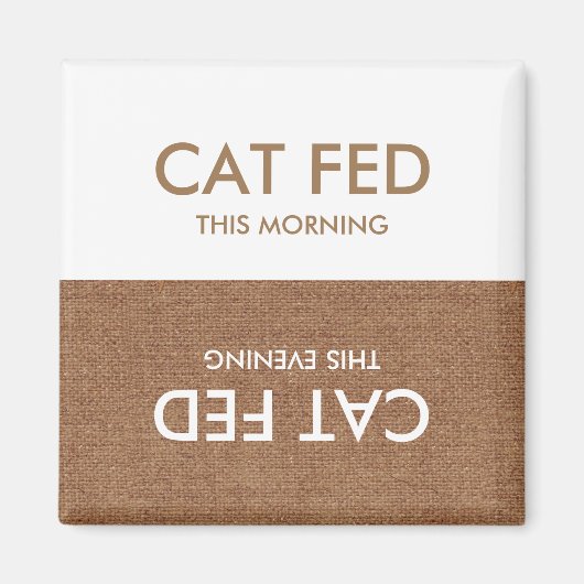 最後の食べ物を与え猫...夕べ&モーニングリマインダーマグネット マグネット (正面)