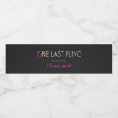 最後の1つのバチェロレッテまたは鶏のパーティー ペットボトルラベル (シングルラベル)