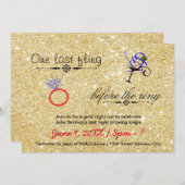最後の1回/金ゴールド-バチェロレッテ招待状 招待状 (正面/裏面)