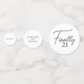 最後の21黒白21歳の誕生日 コンフェッティ (正面)